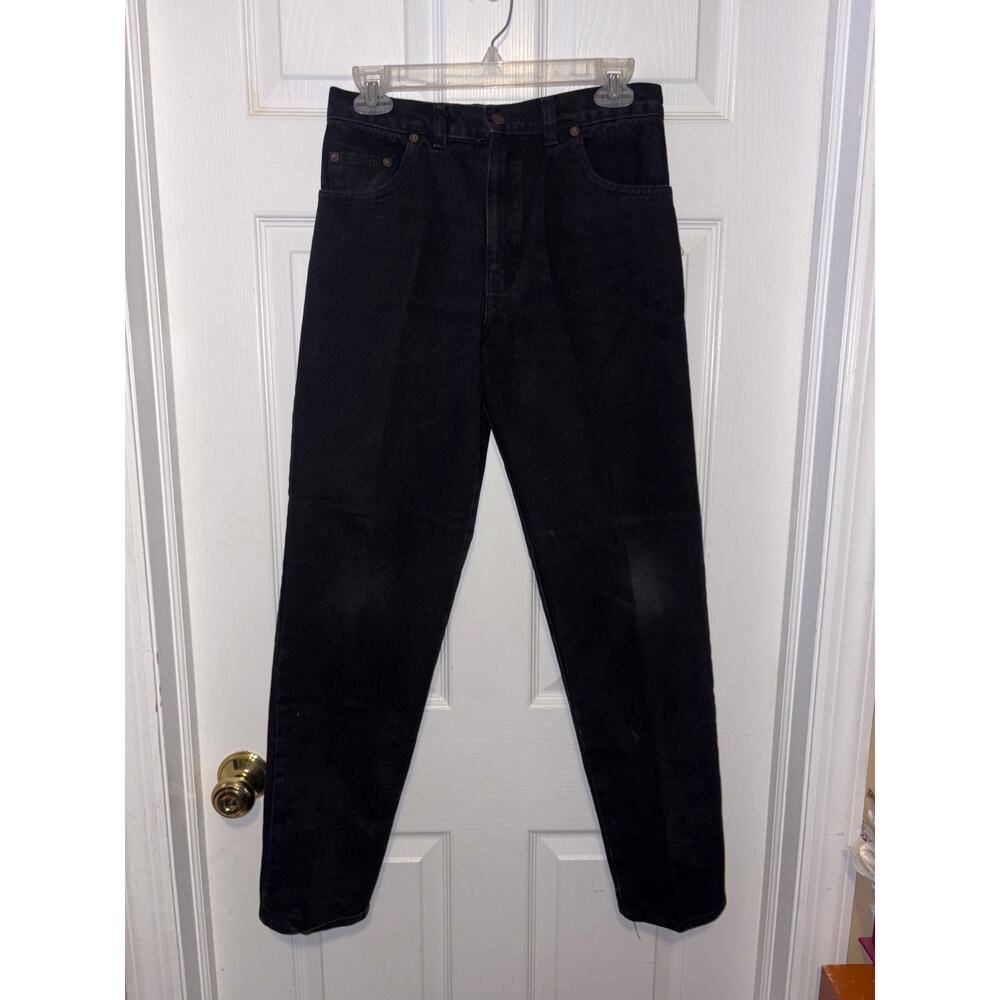 Vintage Bronco jeans size 16 32 x31 black taper leg boyfriend cut